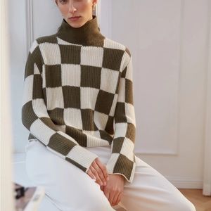 CAMPBELL Checker Sweater - Olive L